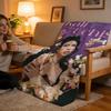 Album Cover K-Kali U-Uchis Throw High-Density Short Plush Blanket For Sofa Nap Air-Conditioned Room Soft Skin-Friendly