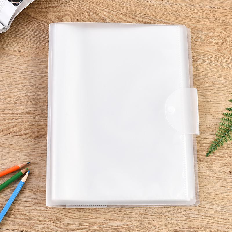 A3 Candy Color Exam Paper Storage Bag 2023 - Thickened Document & Book Organizer 20 Pages белый