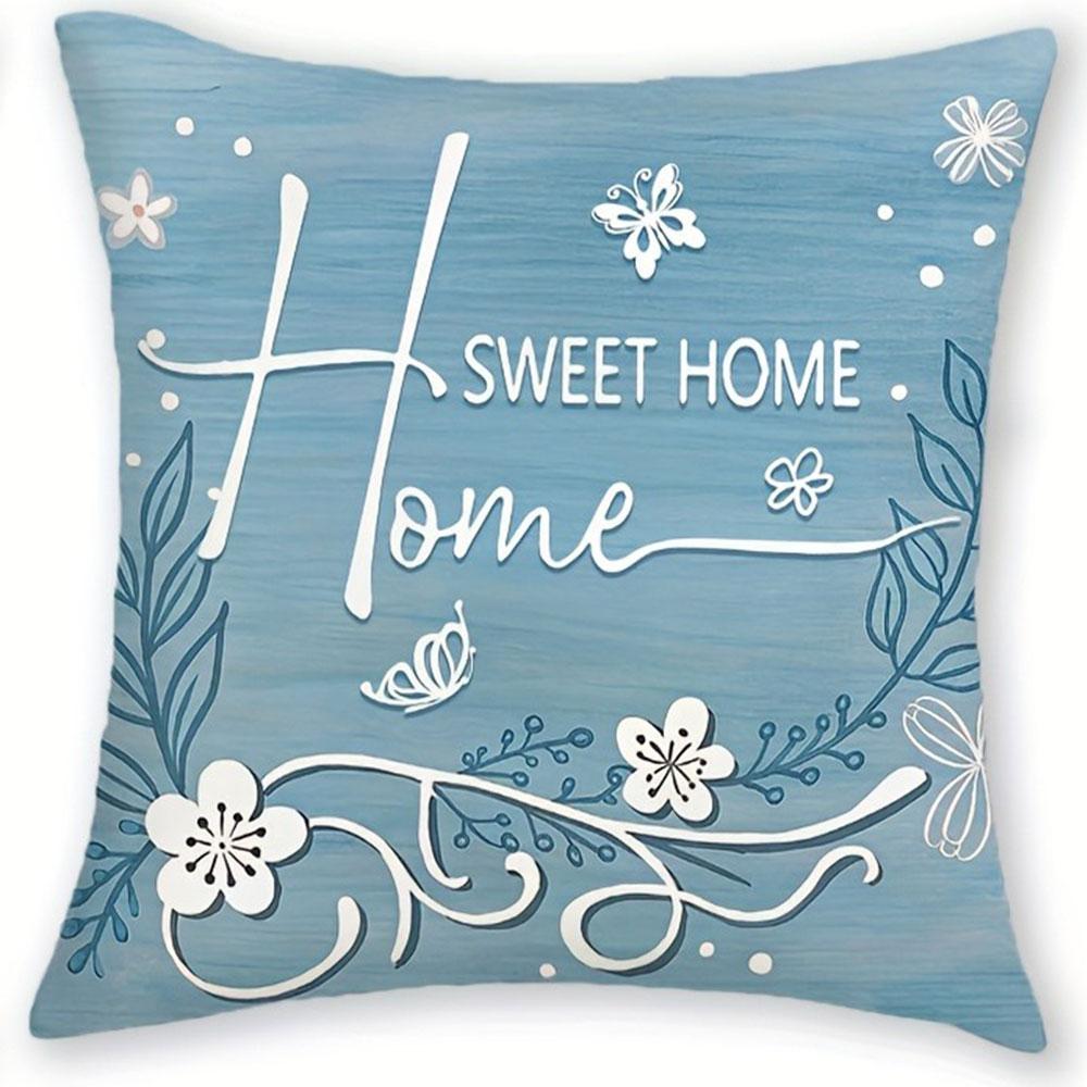 Watercolor Floral Pattern Pillowcasebedroom Living Room Sofa Home Decor Polyester Cushion Cover With Zipper