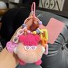 Adorable Plush Keychain DIY Cartoon Character Bag Charm for Backpack Keys