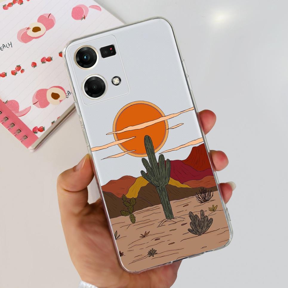 For Oppo Reno7 4G Case CPH2363 Oppo Reno7 Lite 7Z Lovely Painted Cover Soft TPU Phone Case For Oppo Reno 7 5G 7Pro Back Cover