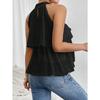 Women's Casual Summer/ Spring Printed Sleeveless Half-neck Blouse Shirt