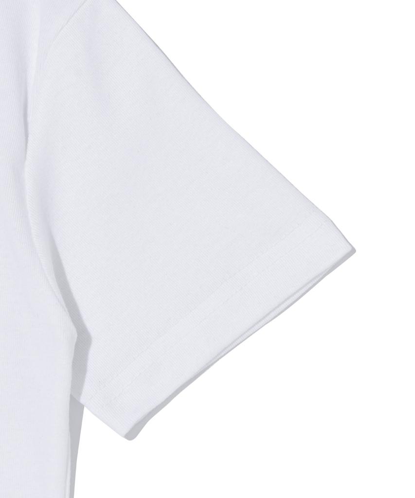 SEOUL APPAREL Side Seoul Logo Crop Short Sleeve T-Shirt (White)