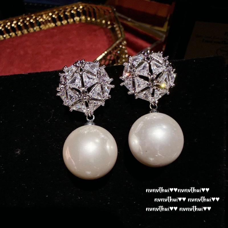 Handmade Butterfly Earrings With Cubic Zirconia Flowing Tassel Moonstone Crackled Glass Beads Vintage Chic Statement Jewelry