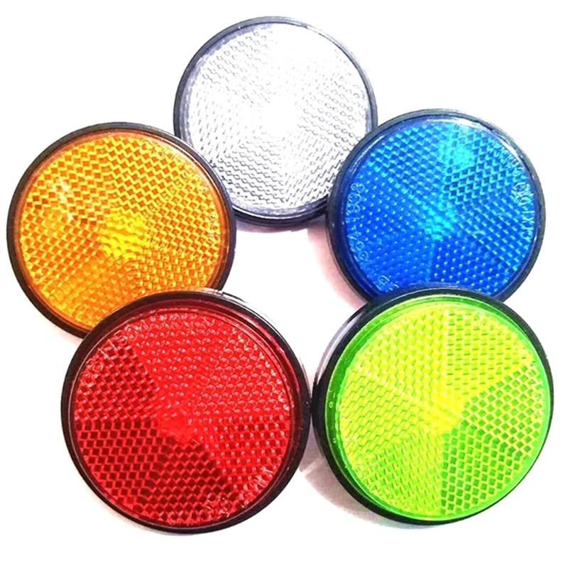 Motorcycle Circular Reflector Electric Vehicle Bicycle Waterproof Dustproof Night Warning Reflector 6Mm Hexagonal Screw Fixation