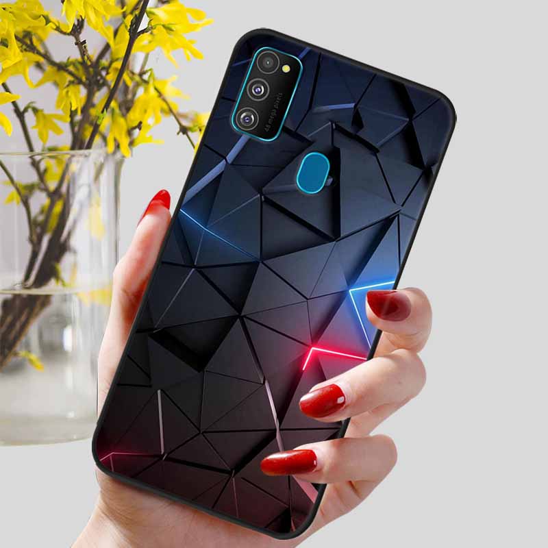 Funda para Samsung Galaxy M21 Funda Trasera de Silicona TPU Suave para Fundas de Teléfono Galaxy A21S M30S M31 M 21 M21S M31S Carcasas Negras Coques