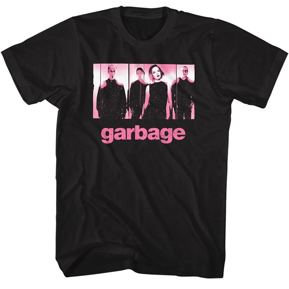 Garbage Pink Offset Block Photo Men s T Shirt Rock Band Music Merch L