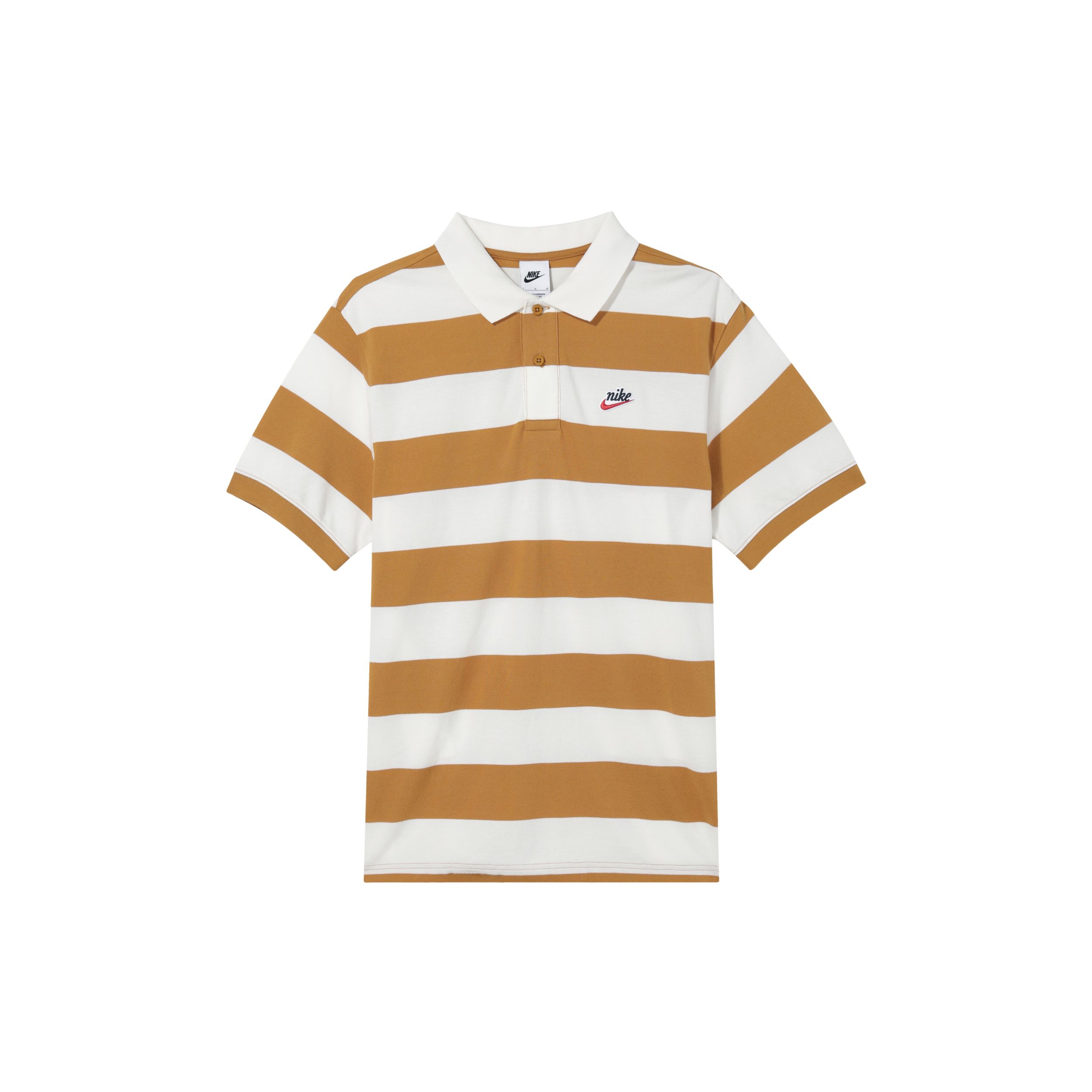 

Nike Sportswear Heritage Striped Color Block Short Sleeve Polo Shirt Men tops Orange CU4433-712 L