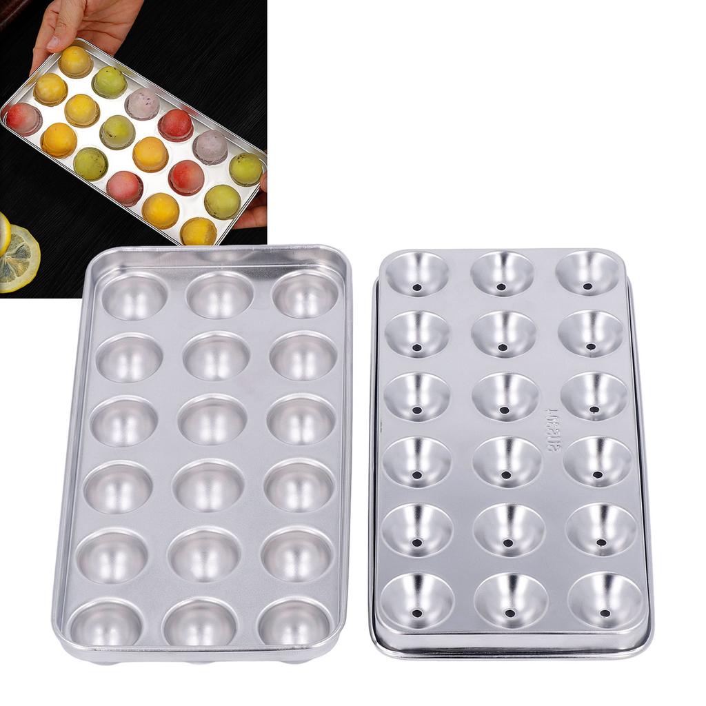18 Grid Ice Ball Maker 304 Stainless Steel Ice Tray Mold Round Balls Ice Mold for Home Bar Party Use
