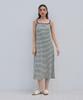 Metapeo Met Striped Bustier Dress Holiday Charcoal