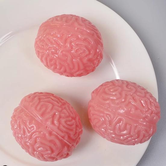 Brain Shaped Squeeze Toy Brain Splat Balls Sticky Sensory Fidget Toy for Kids Novelty Stress Reliever Goodie Bag Suffers Party Favors
