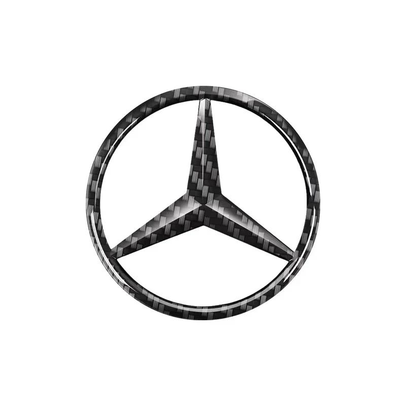 

2025 Для Mercedes-Benz 1 шт. 52 мм 57 мм Наклейка-эмблема на руль автомобиля Автостайлинг Для Mercedes Benz AMG Класса A B C E S 52mm Glue