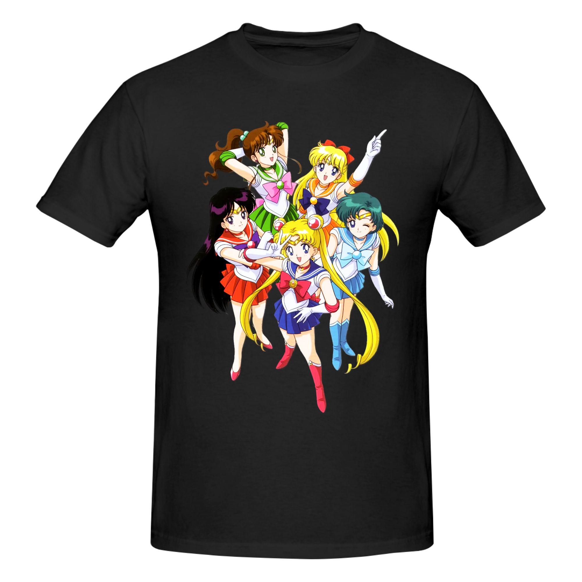 Sailor Moon girls anime graphic print T-shirt L