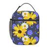 Sunflower Pattern Insulated Lunch Bag for Women Kids Portable Food Boxes Thermal Lunch Box Tote