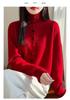 Korean Style Women's Casual Stand Collar Knit Cardigan - Autumn/Winter Collection