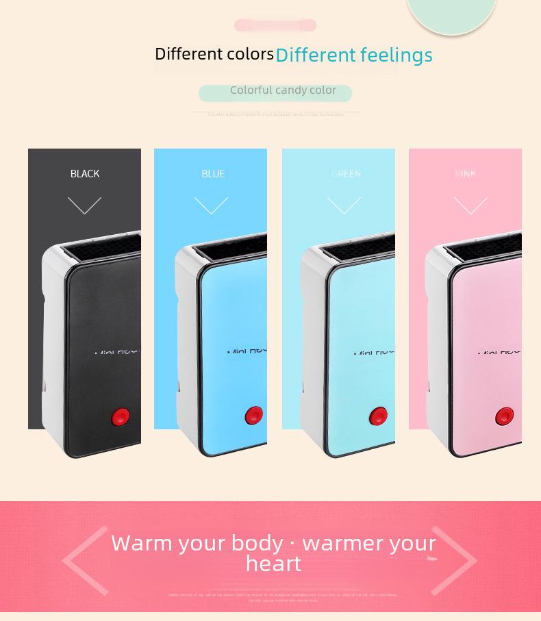 Compact Desktop Heater - Portable, Low Power for Home, Dorm, or Office