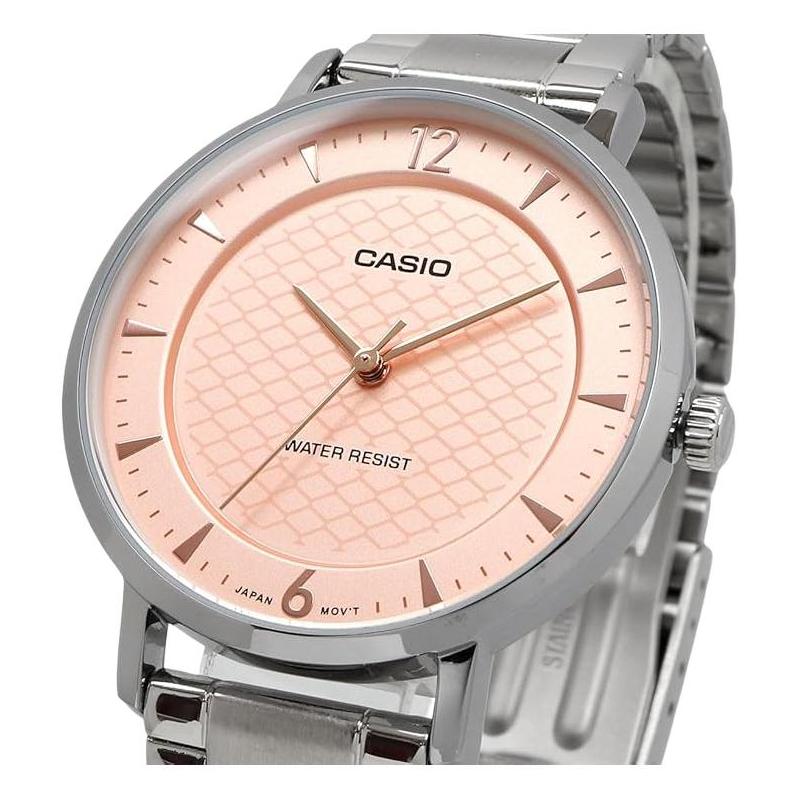 CASIO G-SHOCK series daily waterproof Quartz Steel Strap women s watch pink dial LTP-VT04D-4A жёлтый