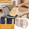 Bento Lunch Box Metal Food Box Kid Student High Capacity Microwae Food Storage Containers Portable Leakproof Office School Camp