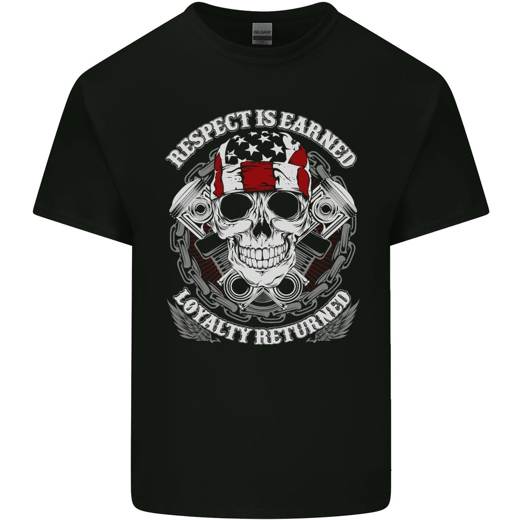 Respect Earned Motorbike Motorcycle Biker Unisexs Light Cotton TShirt