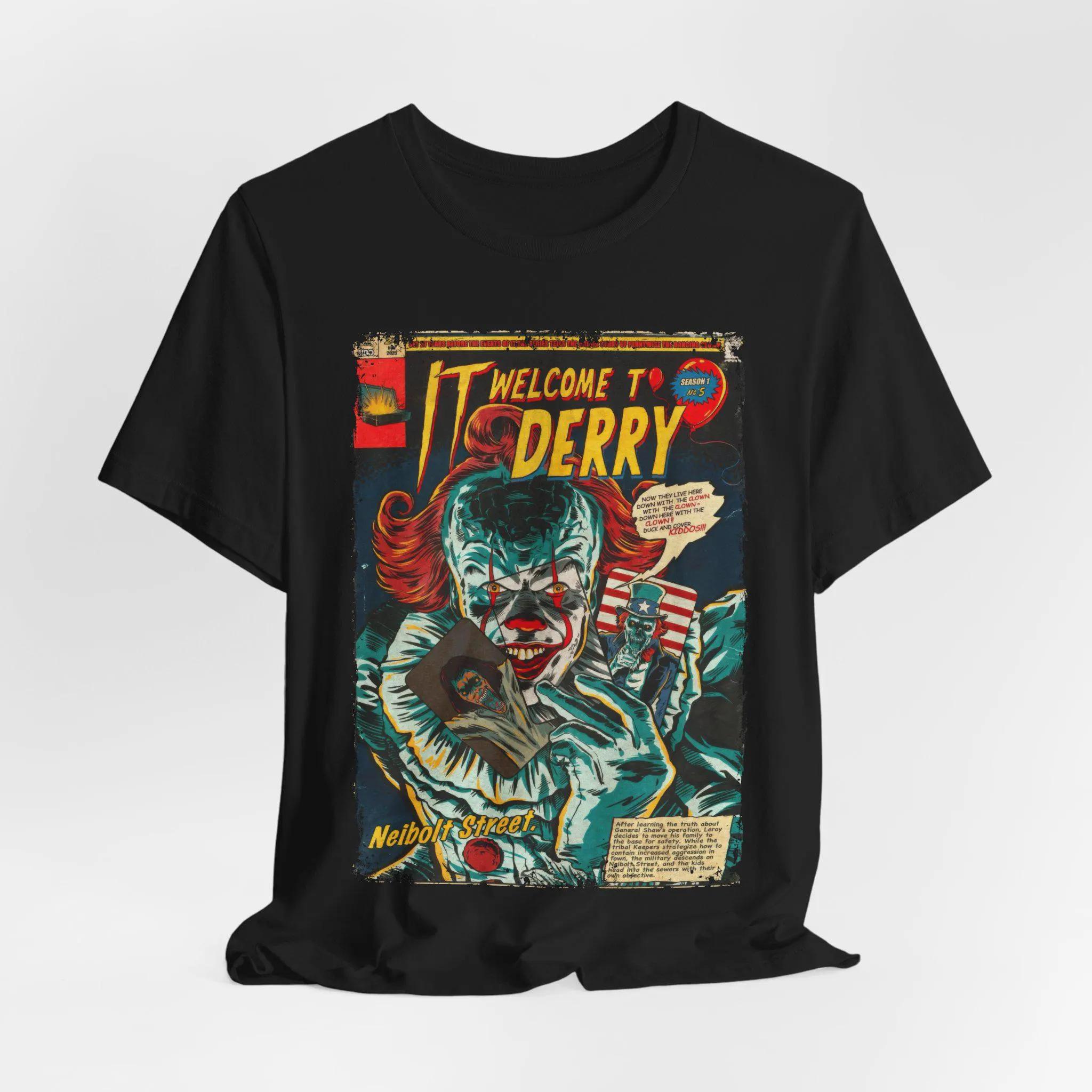 Aesthetic IT Welcomes To Delhi Movie Tshirts Retro Horror Movie Pattern Tshirts for Both Unisex and Women S