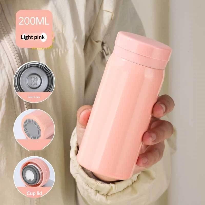 200Ml Mini Thermos Bottle Coffee Mug Stainless Steel Insulated Cup Portable Thermos Cup Travel Water Bottle Tea Cup