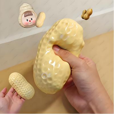 Peanut Stress Ball Crunchy Squeeze Ball Squishy Toy Buttery-Soft Feel Fidget Toy Asmr Sensory Anti Stress Toys For Kids & Adults