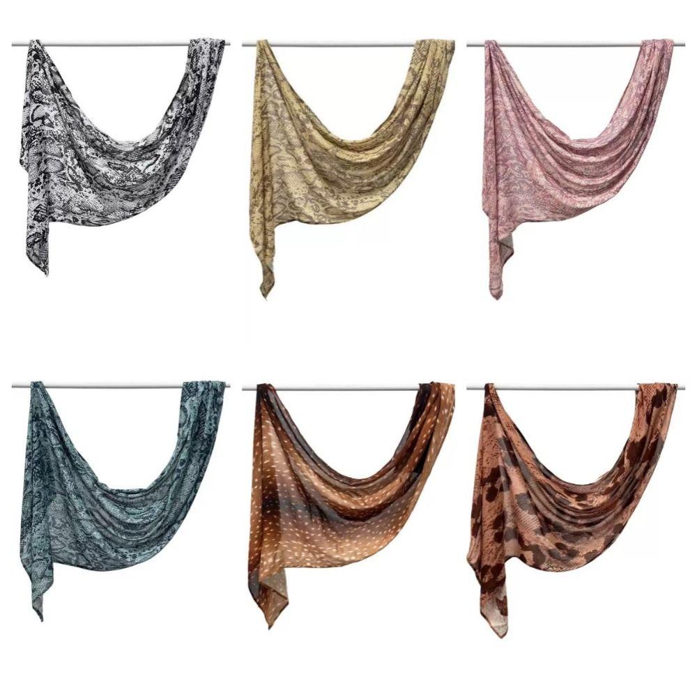 Animal Print Hijab Scarf Modal Islamic Turban Luxury Wraps Shawl  Female