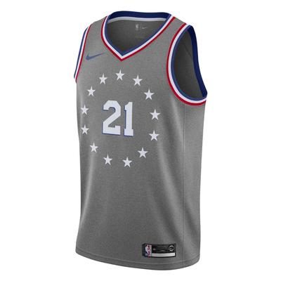 Embiid City Edition Swingman Trikot Grau Herren Streetwear AJ4636-064