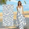 Summer Boho Style Mermaid Tail Fish Scales And Flowing Fins Graphic Beach Towel For Swimming Pool Microfiber Sand-Free Towel