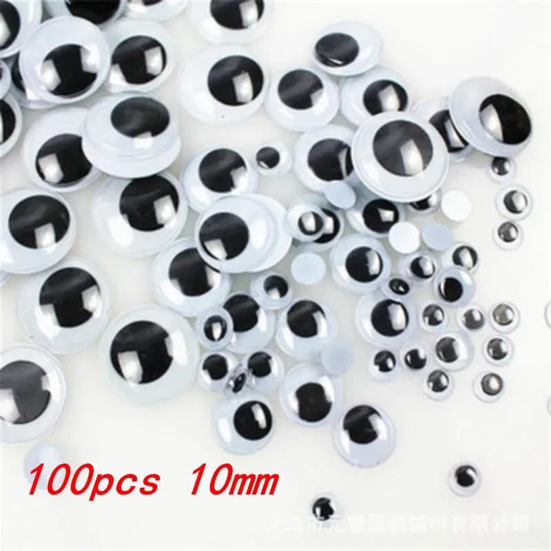 

100 шт./уп. Глаза Самоклеящиеся Сделай сам Скрапбукинг Поделки Наклейки Пакет Художественные принадлежности Ведение журнала Канцелярские товары 10mm