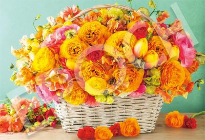 Epoch 1053 Super Small Piece Jigsaw Happy Lucky Yellow Includes and Score Ticket Puzzle, Flower/Garden, & Rich! (26x38cm), 32-609, Glue, Spatula,