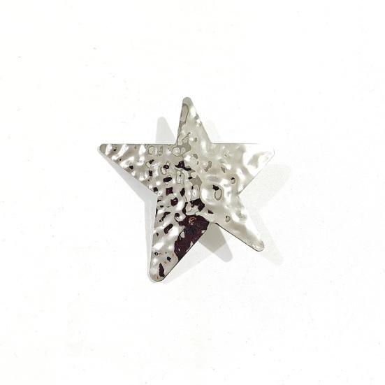 Hairpin Five-Pointed Star Shape Hair Clip Exaggerated Metal Texture Side Bang Hair Pin Fade-Resistant Hair Accessory