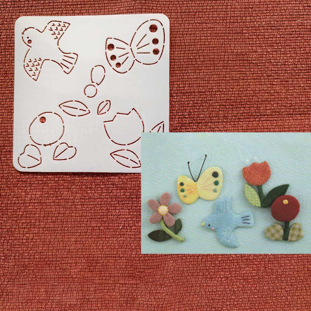 Animal Pattern Embroidery Template DIY Hand Sew Fabric Embroidery Tool For Embroidery Patchworks Sewing Craft