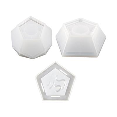 Dices Shape Silicone Mold DIY Epoxy Resin Candlestick Molds Jewelry Storage Box Table Ornament Making Tool Easy To Clean