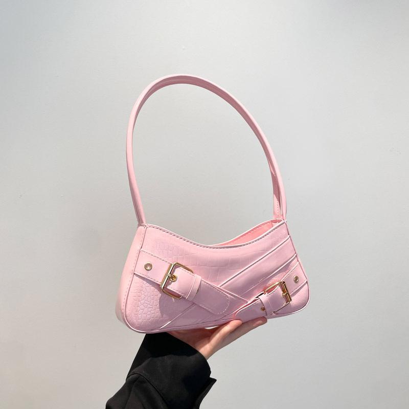 Fashion Bag Women's Bag New Locomotive Wind Sweet Cool Hot Girl Wind Hand Bag Niche Design Single Shoulder Dumpling Bag
