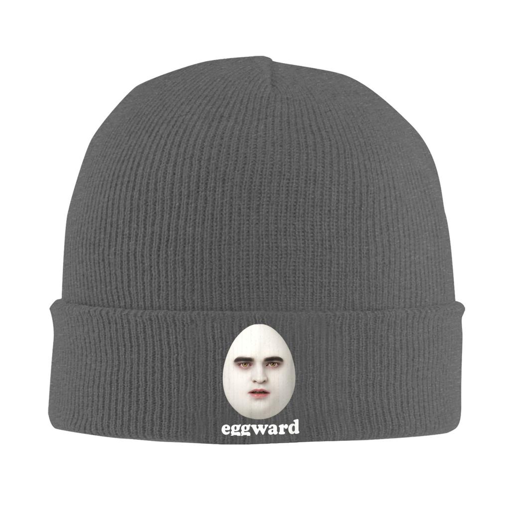 Eggward Funny Meme Knit Hat  Retro Caps Men Women Kpop Beanie Hats Winter Custom Warm Bonnet Hats