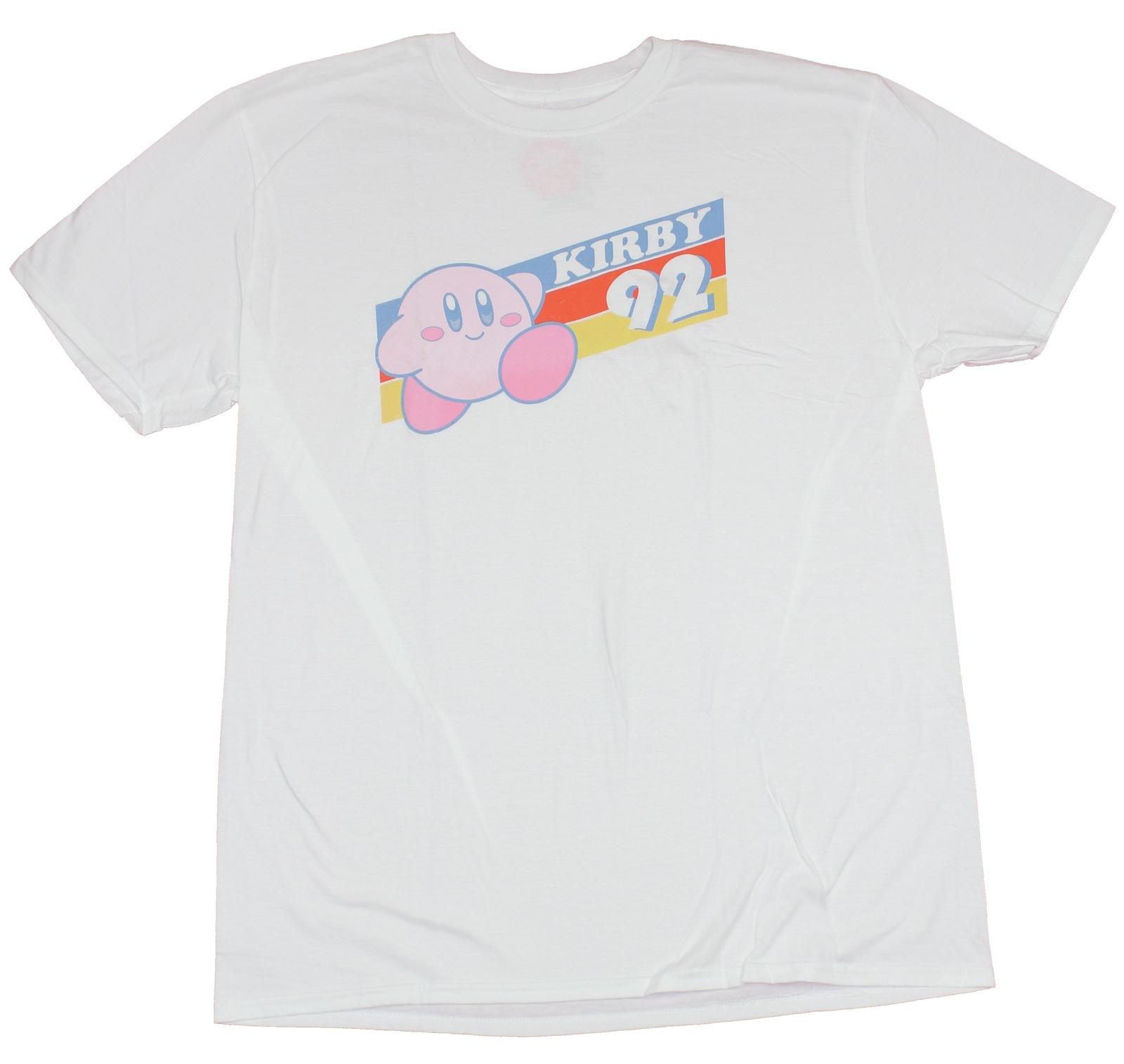 Kirby Adult New T-Shirt - Kirby 92 Kirby Running On Lines Pic L