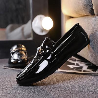 Sommer Vielseitige Herren Slipper Herren Soziale Leute Koreanische Version Faule Freizeitschuhe Friseur Glänzende Lederschuhe