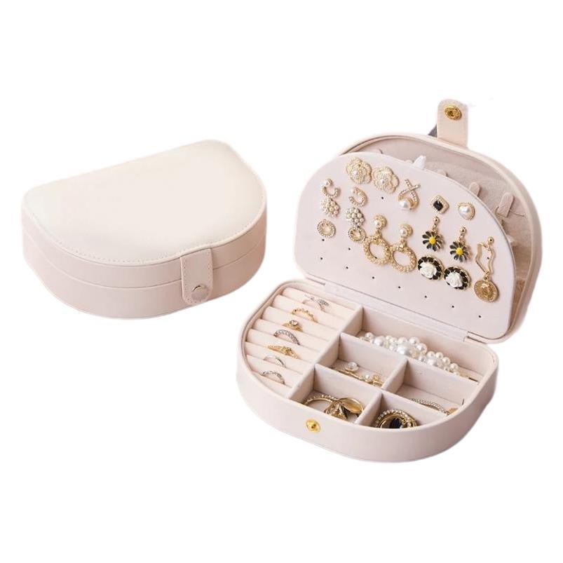 Luxury Pu Jewelry Organizer With Hard Structure For Earrings And Necklaces