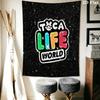 Toca Life World Wall Hanging Printed Fabric Blanket Decorative Tapestries for Bedroom Living Room Home Decor