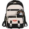 School bag new high-value college style fresh and sweet contrasting color backpack junior high school students lightweight large-capacity backpack