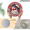 2D Flat, 1pc Round Aluminum "True North Strong & Free" Canada Sign, Vintage Decorative Plaque with Canadian Patriotic Theme, Suitable for Decorating