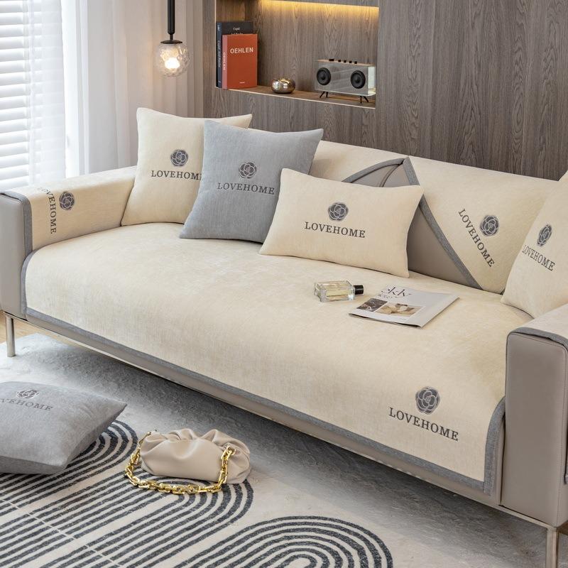 Nordic Chenille Sofa Cover Universal Non-Slip Sofas Cushion for Living Room Combination Flowers Couch Towel Furniture Protector