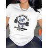 European Sizes Women'S Gym T-Shirt - Funny "Just Allowing Muscles" Panda Graphic Tee Everyday & Athletic Wear, Gym Clothes, Yoga Apparel