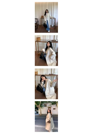 Women's Mid-Length Gray Wool Coat - Double-Sided, High-End Feel for Autumn/Winter 2025.