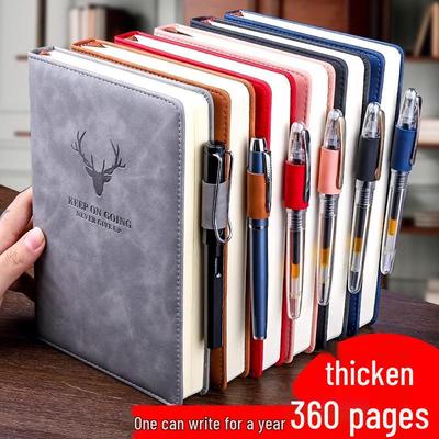 A5 Verdicktes Business-Notizbuch mit Ledereinband - Elegantes Retro-Büro-Schreibwaren für Buchhaltung und literarische Nutzung