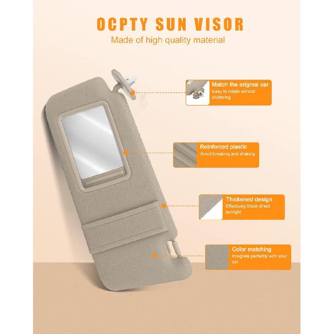 

OCPTY Left Driver Side Beige Sun Visor with Sunroof Fit for 2009 2010 2011 2012 2013 2014 2015 2016 for Toyota for venza (74320-0T022-A1)