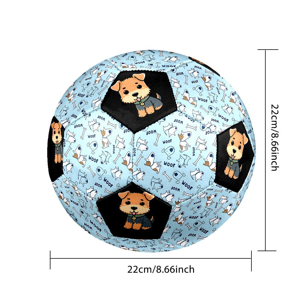 1PC Dogs Bones Happy Dog Portrait Soccer Ball Size 5 Football Machine Sewn Indoor/Outdoor Universal Football W61