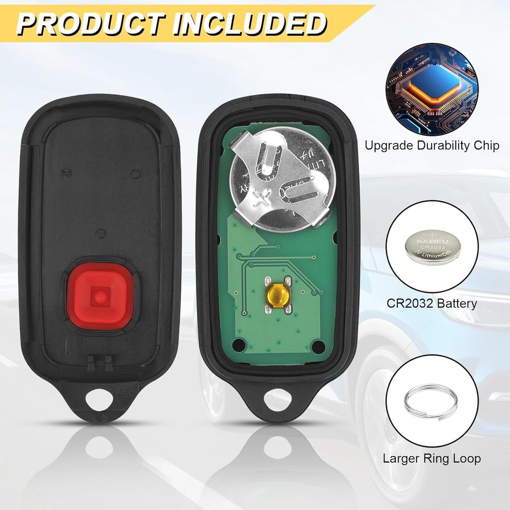 Key Fob Replacement for 2002-2006 Toyota Camry/ 03-08 Matrix/ 99-03 Sienna/ 02-03 Solara/ 03-08 Pontiac Vibe Car Keyless Entry Remote