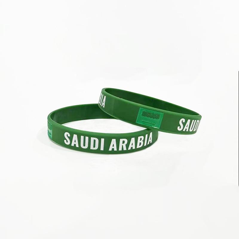 Football World Cup Bracelet Argentina France Brazil Netherlands United States Portugal Italy Flag Silicone Bracelet